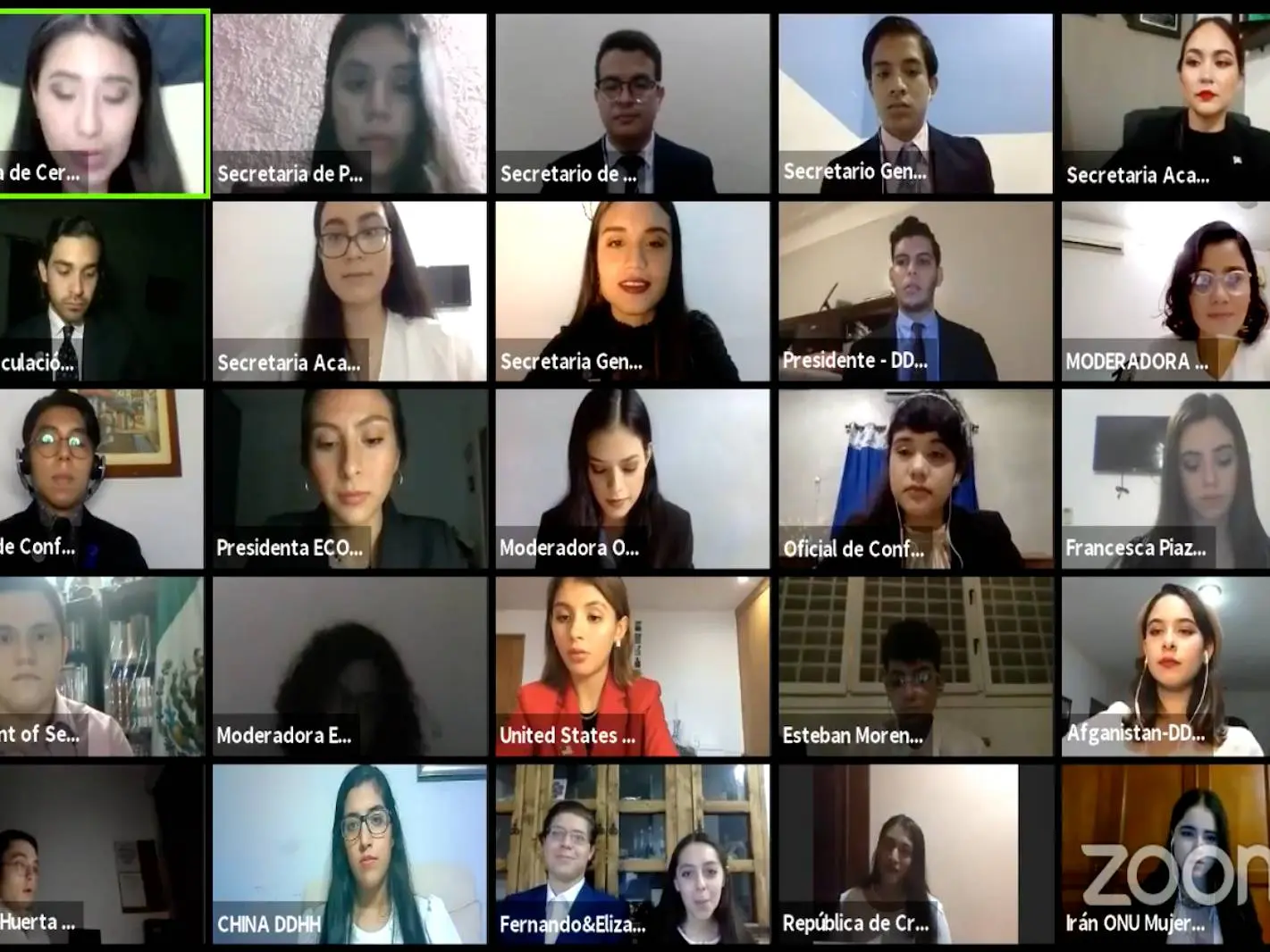 Foto de la edición 2020 del SMMUN.